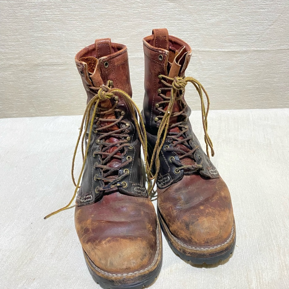 Men's Brown Leather Lace-Up Work Boots